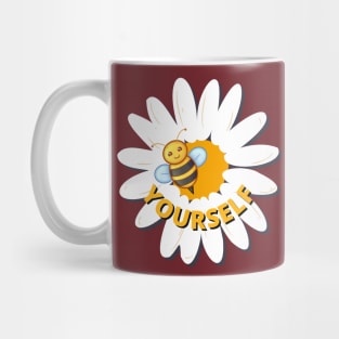 Be Yourself Bumble Bee and Daisy Motivation Mug